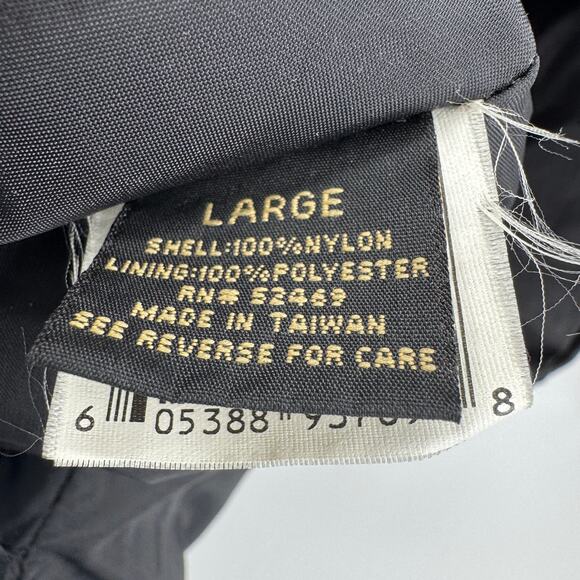 Duxbak Reversible Jacket Mens Large Camo Fleece Black Nylon Full Zip + Pockets - Picture 6 of 10